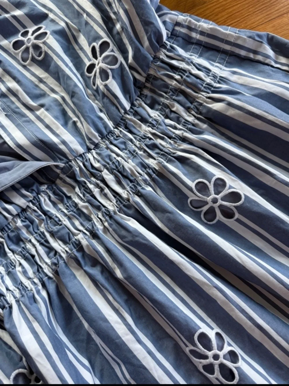 New Amthropologie The Somerset Cotton Embroidered Eyelet Maxi Dress Size XL - Picture 6 of 8